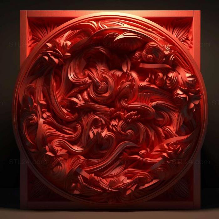 Patterns and decorations (stl glowing red 3, PATTERN_263) 3D models for cnc
